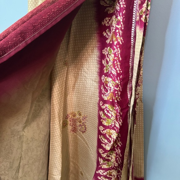 Junglee Billee Boho Silk Reversible Wrap Maxi Skirt India. NWT. One Size - Picture 6 of 16